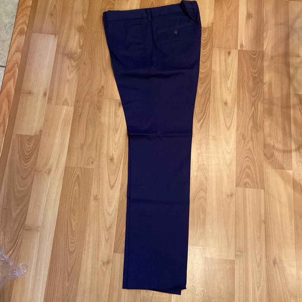 New Bonobos Jetsetter Solid Cotton Trouser, Manteco Bright Navy. Size 32 x 32